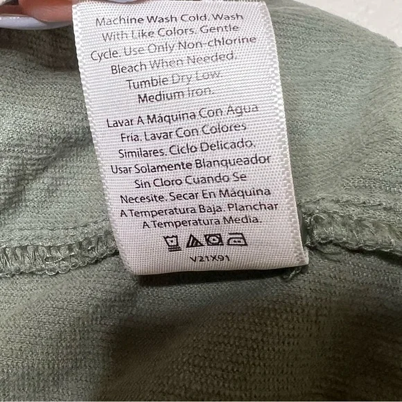 Time and Tru Women's Short Sea Turtle Green Tiered Dress - Picture 5 of 7